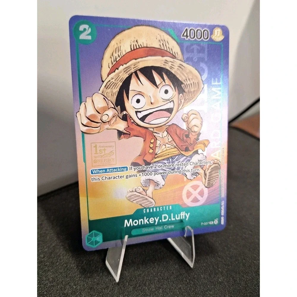 One Piece Monkey D. Luffy P-037 1st Anniversary Tournament Stamped Promo Foil